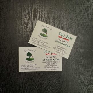 Pre Paid Golf Passes