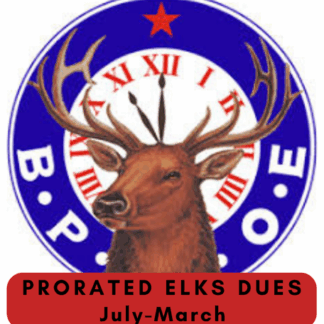 Prorated Elks Dues - July