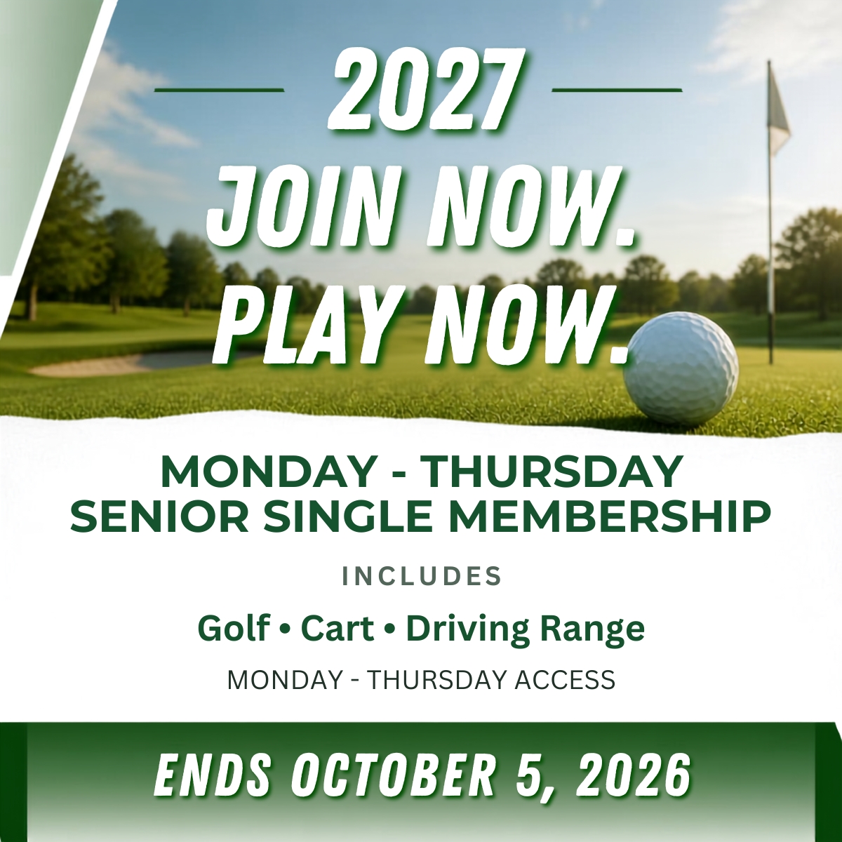 2027 M-TH Senior Single Membership