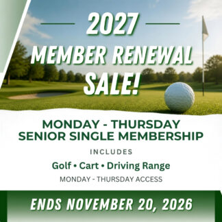 2027 M-TH Senior Single Membership