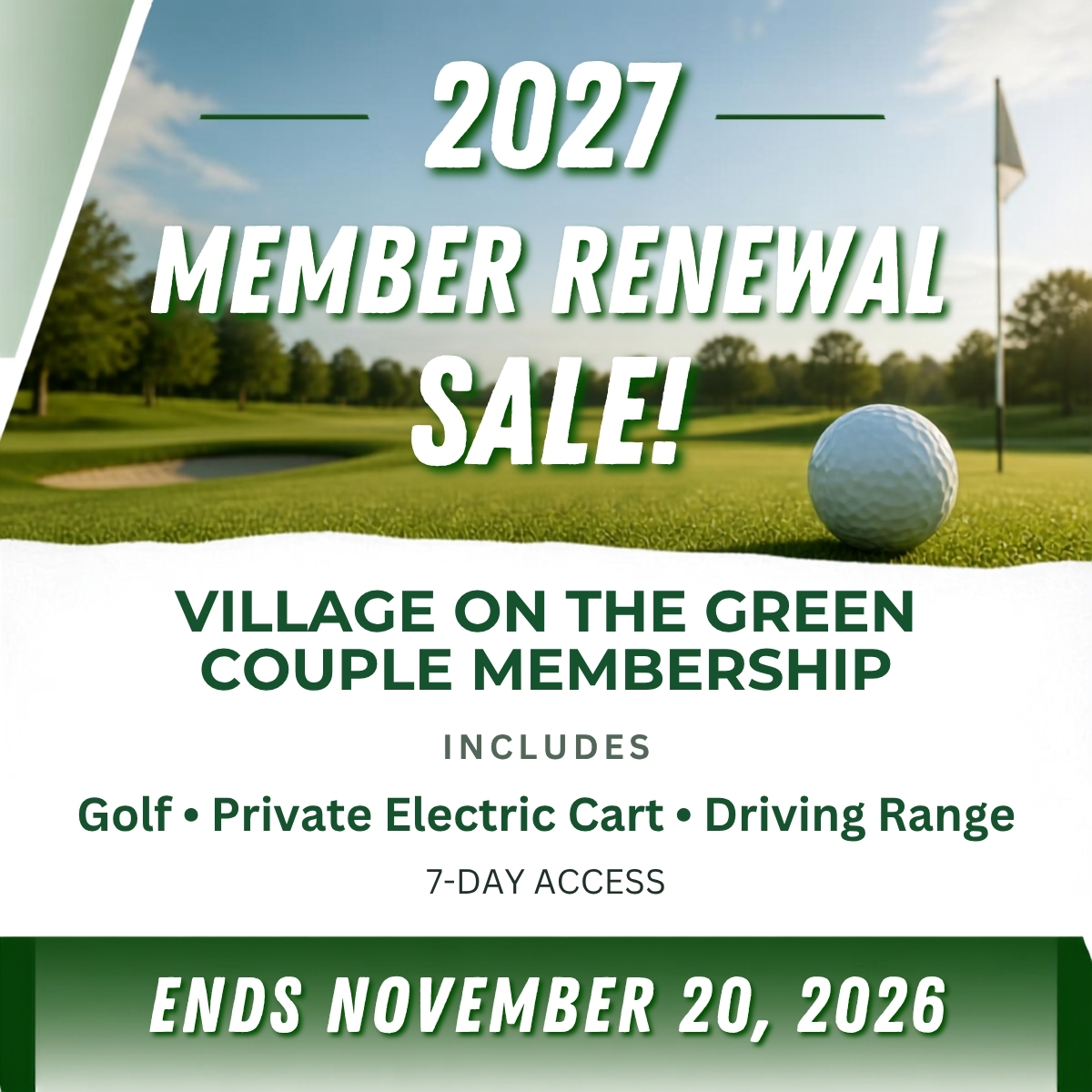 2027 Village on the Green Couple Membership