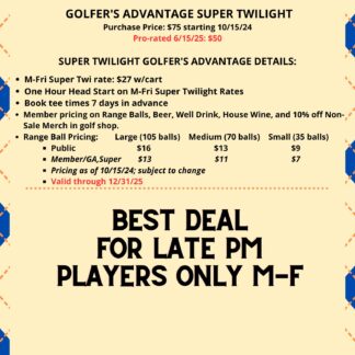 Golfer's Advantage SUPER TWILIGHT 2025