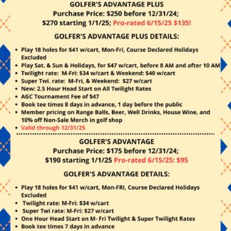 Golfer's Advantage Plus 2025