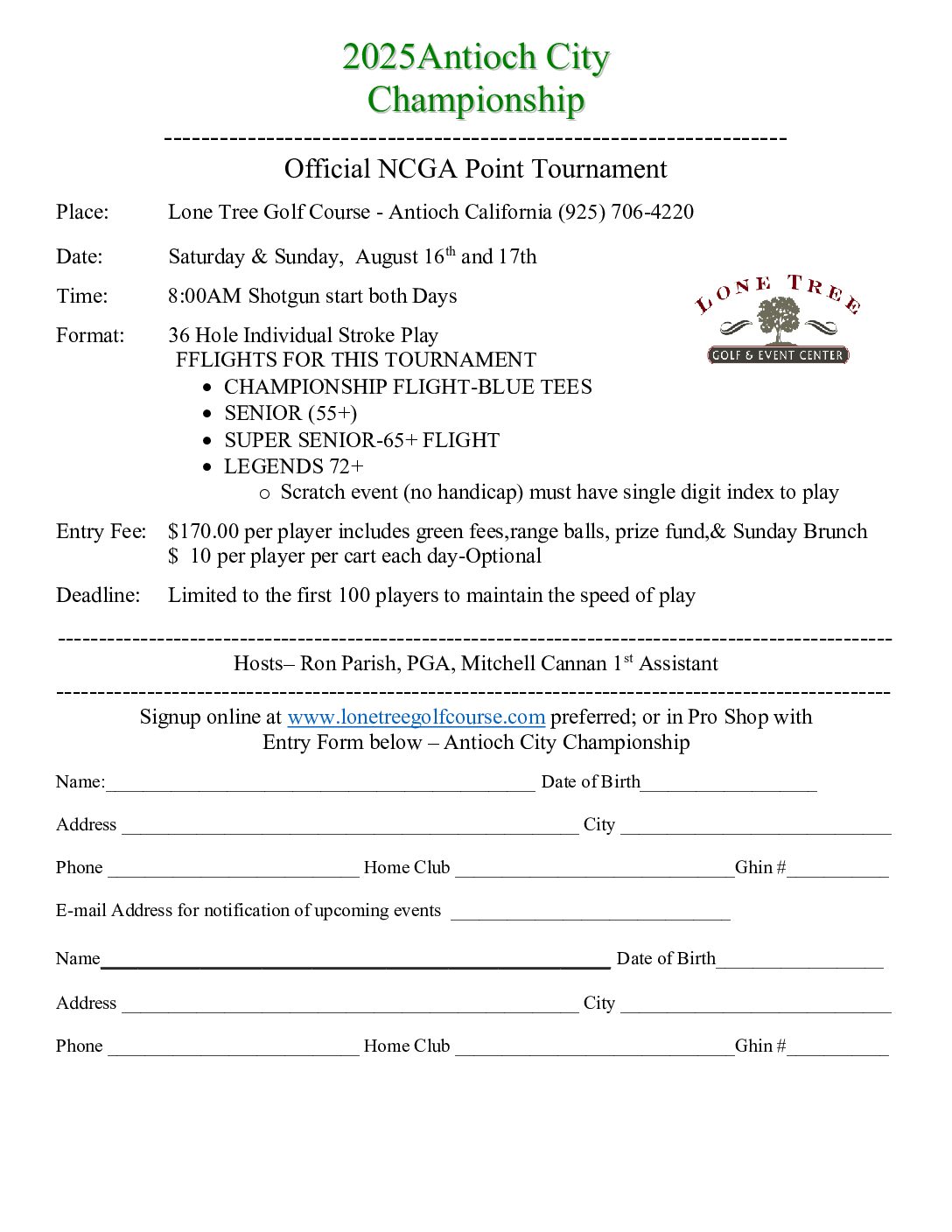 2025 Antioch City Amateur Championship