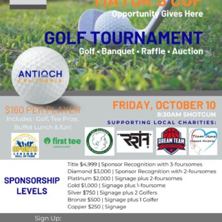 Antioch Mayor's Cup Opportunity Gives Here Golf Tournament - 2025