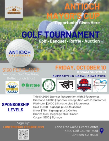Antioch Mayor's Cup Opportunity Gives Here Golf Tournament - 2025