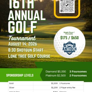 16th Annual Antioch PAL Golf Tournament-August 14, 2026
