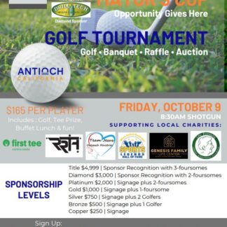 Antioch Mayor's Cup Opportunity Gives Here Golf Tournament - October 9, 2026