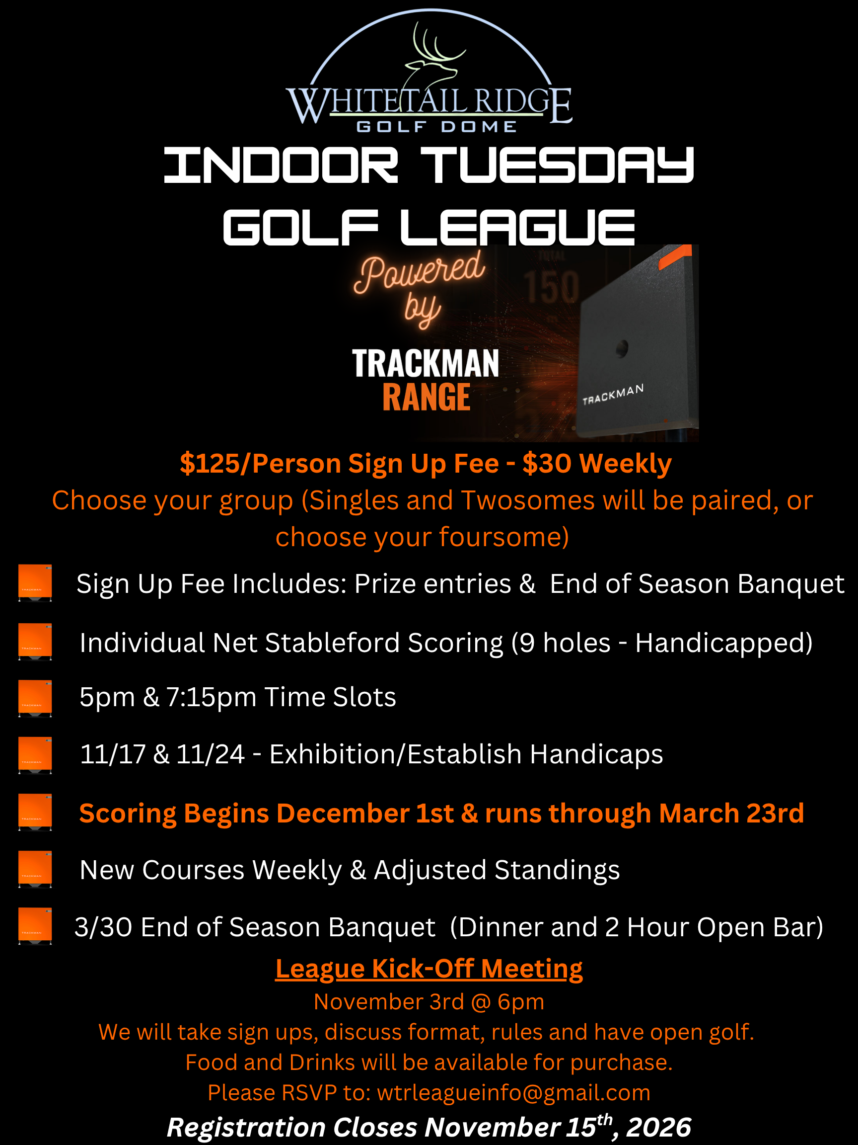 Indoor Tuesday Golf League (7:15pm)