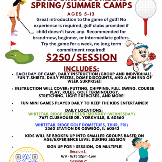 Birdie Bombers Spring/Summer Kids Camp!!!