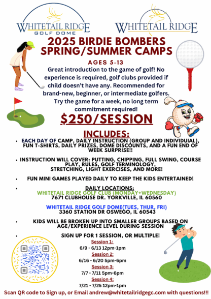 Birdie Bombers Spring/Summer Kids Camp!!!