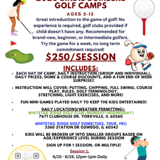 2026 Summer Birdie Bombers Kids Camps!!!